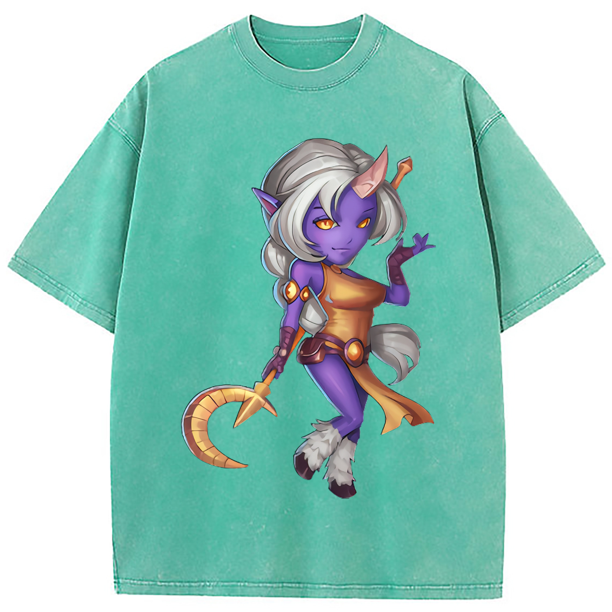（画像用） リーグ・オブ・レジェンド League of Legends LOL 綿100% ヴィンテージ風 半袖Tシャツ（フロントプリント）